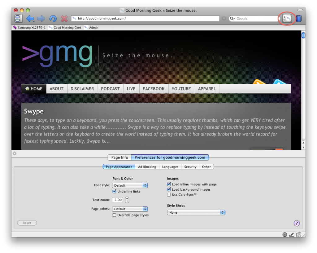 The button to toggle the pane is shown in the top right.
